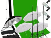 405W, 1.8 x 2.8m White, Black, Green Screen Light Kit