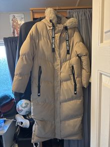 L'amore couture longline puffer coat size 8