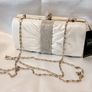 Sparkling White Party Debs Prom Wedding Evening Clutch Purse Bag Handbag Image 4