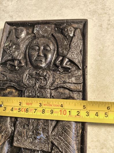 Wall relief peat plaque peat plaque Owen Crafts crucifixion plaque