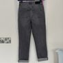 Ladies Grey Black High Rise Slim Straight Jeans Image 7