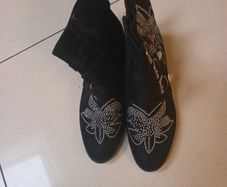 W.S. Black Ankle  Boots.  S.8  New - No Tag.