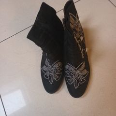 W.S. Black Ankle  Boots.  S.8  New - No Tag.