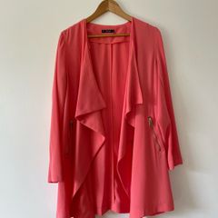Dunnes blazer open style coral size 14 New without tags
