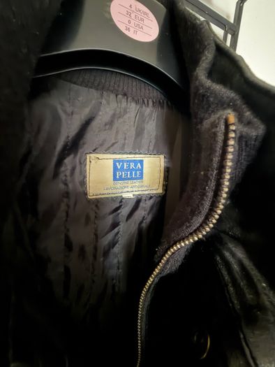 Vintage Italian Leather Coat Matrix Style XXL