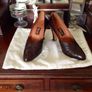 Beautiful pair of Leather Retro Vintage Italian Stilettos Image 4