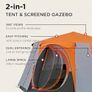 Tent Octagon, 6 Man Festival Dome Tent, 6 Person Family Camping Tent with 360 Panoramic View, Stable Steel Pole Construction, Sewn-in Groundsheet, 100 Percent Waterproof Image 6