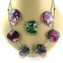 Vintage Italian Art glass leaf Costume necklace Image 5