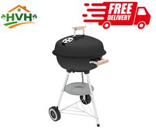 Kettle Charcoal Grill, Portable Round BBQ Smoker with Lid and Damper, Outdoor Garden Party Barbecue