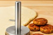 Handmade, Stainless Steel Patty and Falafel Maker Set: 5-Size Dough Cutters