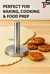 Stainless Steel Patty and Falafel Maker Set: 5-Size Dough Cutters