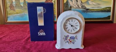 In Box 8.5 Inches Tall Royal Tara Harmony Pattern Large Bone China Clock Made In Galway Ireland