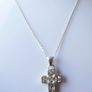 Vintage Sterling Silver 925 Cross Necklace / 1990s length 16" - 3,9g Image 3