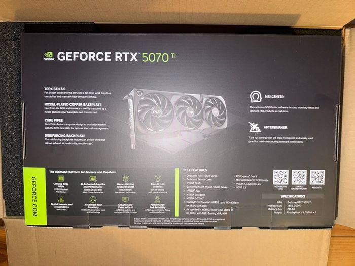MSI RTX 5070ti shadow 3x