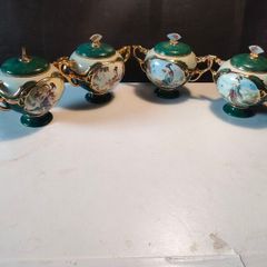 4 X Ardleigh Elliot Beauties of the Red Mountain porcelain music boxes