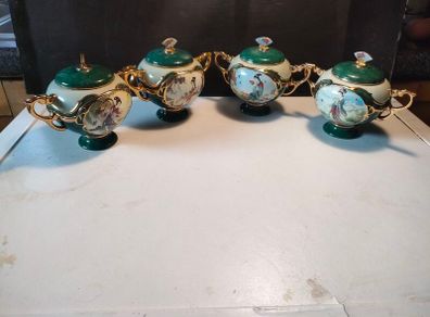 4 X Ardleigh Elliot Beauties of the Red Mountain porcelain music boxes