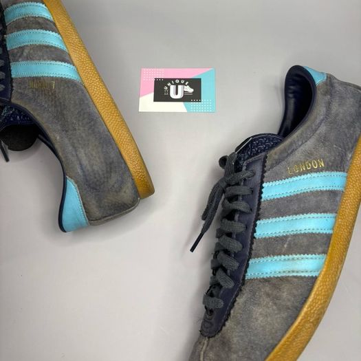 Rare Retro Adidas London Navy Fleece