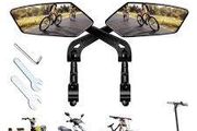 360 Rotatable Bicycle Rearview Mirror Adjustable Wide Angle Handlebar Mirror for MTB E-Bike Motorcycle Safety Accessory
