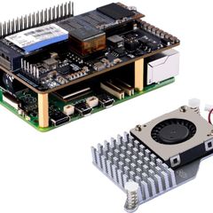 GeeekPi P33 M.2 NVME M-Key PoE+ Hat with Official Pi 5 Active Cooler for Raspberry Pi 5, Support M.2 NVMe SSDs 2230/2242/2260/2280 - NEW!