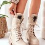 Beige Boots with Crystals Image 4