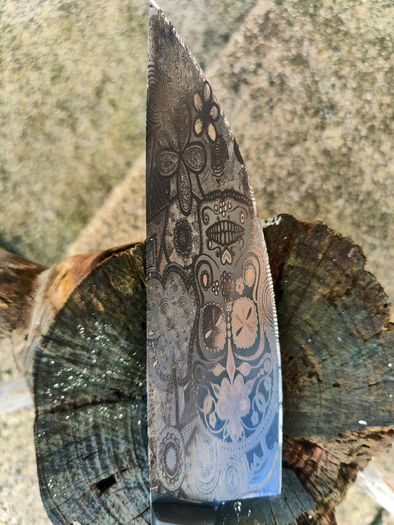Chef Black Knife Skull Desing By Di'Casteel