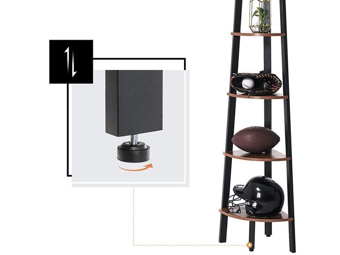 Industrial 5 Tier Corner Shelf - Free Delivery Nationwide
