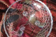 Vintage Galway crystal bowl on 3 legs