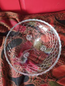 Vintage Galway crystal bowl on 3 legs