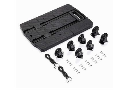 Heavy Duty Folding Hand Truck, Rotating Wheel Folding Trolley Folding Platform Luggage Cart Platform Truck for Luggage, Travel, Shopping, Auto, Moving and Office Use