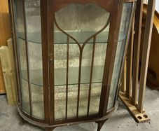 Vintage Bow-Fronted Glazed Display Cabinet. Restoration Project