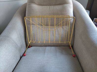 Vintage Mid Century Sputnik Magazine Or Vinyl Rack