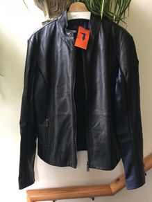 Trussardi jeans real leather jacket