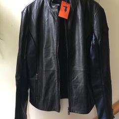 Trussardi jeans real leather jacket