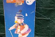 Vintage ski boarding Snowman