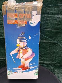 Vintage ski boarding Snowman