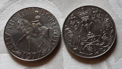 silver jubilee coin's 1977