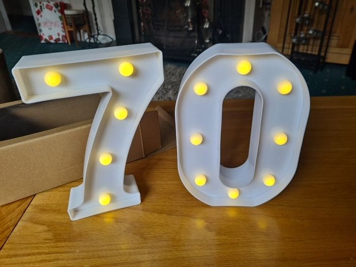 70th light up numbers