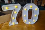 70th light up numbers
