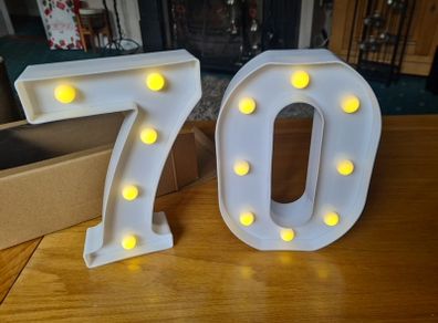 70th light up numbers