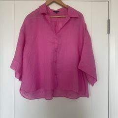 Massimo Dutti Fine Linen Blouse size L