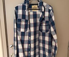 Hollister L Hooded Checked Shirt Excellent Condition