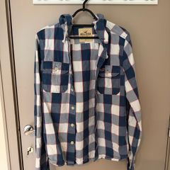 Hollister L Hooded Checked Shirt Excellent Condition