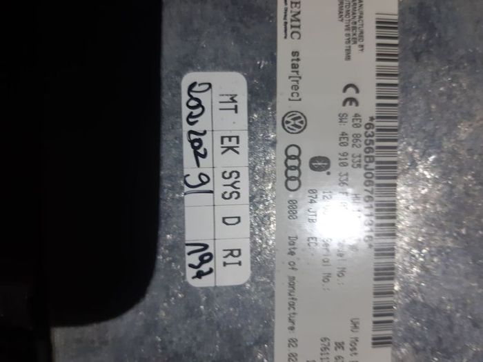 Audi Q7 4l 2006 2009 A6 C6 2007 Bluetooth Module Interface 4e0862335