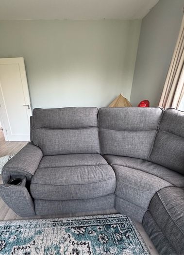 (Open to offers)  Mila Corner Sofa with Console | Power Recliner | Medium | Grey