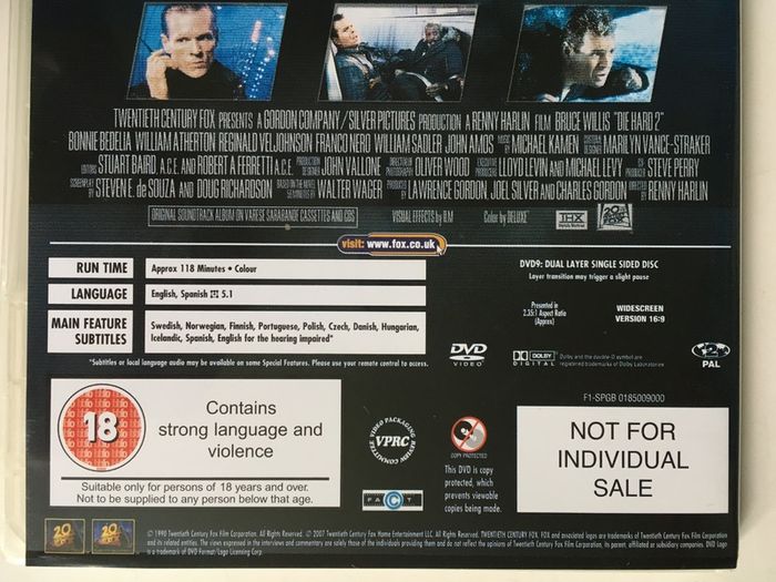 Die Hard 1-4 Collection [1988-1995] Bruce Willis [4xMovie DVDs]