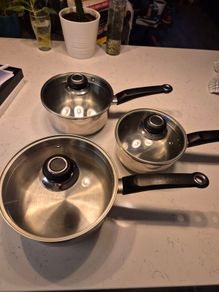 Morphy Richards Induction and Regular Hob 3 Piece Pot Set