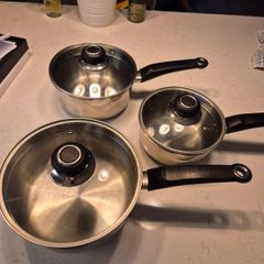 Morphy Richards Induction and Regular Hob 3 Piece Pot Set