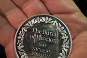 2.3oz Rare Medal Vatican Cendres Phocion Poussin 1648 1970' 2 OZ Silver Proof 925