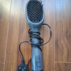 Hairdryer brush straightener