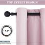 NEW SALE | Bedroom Curtains - Nursery Pink Blackout Curtains 46 x 54 for Sunlight Blocked Short Window Treatments for Kid's Room, 2 Pieces, Light Pink Image 5